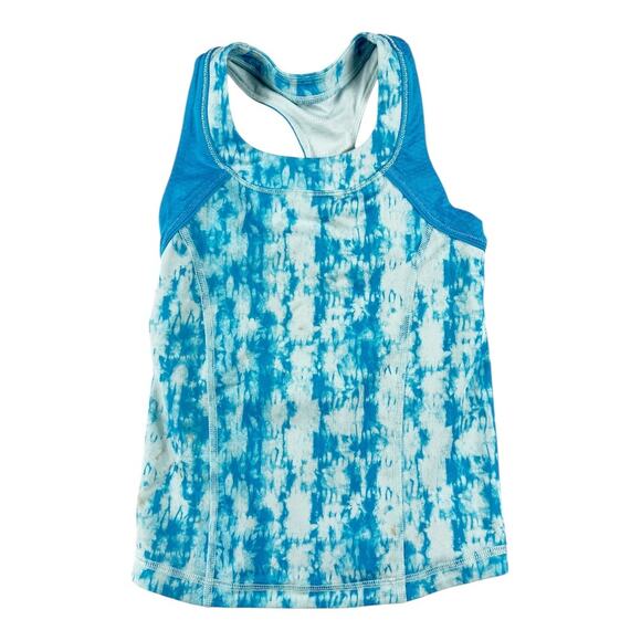 Ivivva Blue Marble Tie Dye Racerback Athletic Tank Top size 4 - Picture 1 of 8